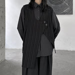 Irregular Striped Ribbon Vest