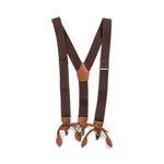 Adjustable Detachable Y Back Leather Suspenders Braces