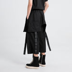 Ribbon Fake Two-piece Straight Casual Pants