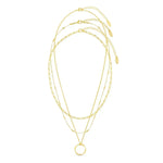 Circa™ | Gold Open Circle Three Row Necklace