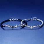 Deer Horn Heart Bracelet with Zircon