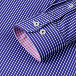 Long Sleeve Contrast Plaid Stripe Button Up Shirt
