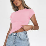 Zeagoo Short Sleeve Stretchy Bodycon Basic Tee Tops