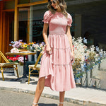 Zeagoo Women's Boho Floral Print Vintage Maxi Dress