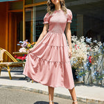 Zeagoo Women's Boho Floral Print Vintage Maxi Dress