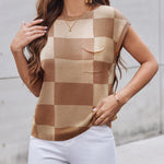 Zeagoo Sleeveless Cape Sleeve Knit Ribbed Tank Tops