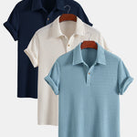 3 Pieces Short Sleeved Waffle Polo