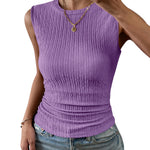Zeagoo High Neck Tank Top Casual Ribbed Knit Shirts