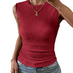 Zeagoo High Neck Tank Top Casual Ribbed Knit Shirts