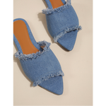 Riviera Denim Slides