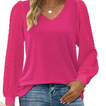 Zeagoo Women's Blouses Dressy Casual V Neck Top