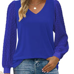 Zeagoo Women's Blouses Dressy Casual V Neck Top