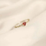 Heartstone Marquise Accent Band Ring