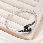 Vintage Bracelet with Colorful Gems and Tribal Design