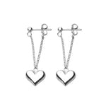 Antique Geometric Heart-Shaped Hoops