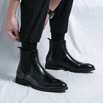 Belucio Leather Chelsea Boots