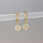 Classic Crystal Snowflake Drop Earrings