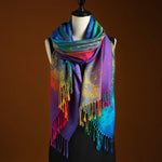 Wild Iris Tassel Scarf