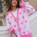 Aurora Heart Loose Fit Cardigan