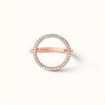 Round Cubic Circle Zirconia Ring