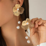 Iris Flower Drop Earrings