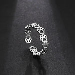 Adjustable Paw Print Ring – Made of Stainless Steel