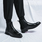Belucio Leather Chelsea Boots