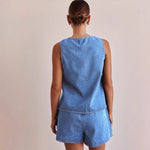 Mya Tie-Front Denim Set