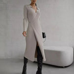 Luna Ribbed Knit Wrap Dress