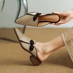 Lotus Suede Heels