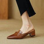 Victoria Leather Mules