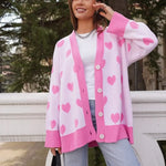 Aurora Heart Loose Fit Cardigan