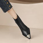 Verona Point Leather Boots