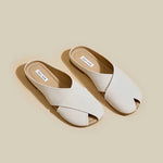 Elena Criss-Cross Leather Mules