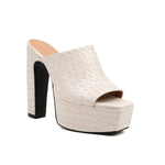 Bianca Leather Platform Sandals