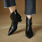 Aurora Leather Buckle Boots
