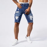 Distressed Denim Shorts