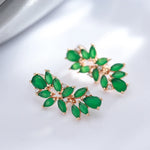 Emerald Vine Drop Earrings