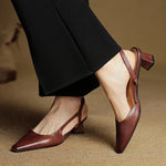 Camille Genuine Leather Heels