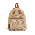 Woven Flora Embroidered Mini Backpack