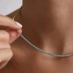Vintage Gold Turquoise Stone Necklace