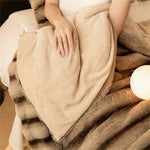 Faux Fur Rabbit Throw Blanket