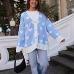 Aurora Heart Loose Fit Cardigan