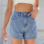 Brooke Rhinestone Denim Shorts