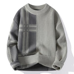 Driftwood Plaid Crew Knit Sweater