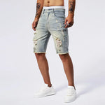 Distressed Denim Shorts