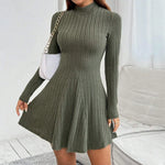 Mia Muse Mock Neck Knit Dress