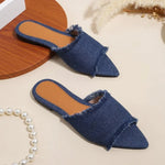 Riviera Denim Slides