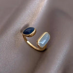 Bohemian Blue Gemstone Adjustable Ring