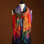 Wild Iris Tassel Scarf